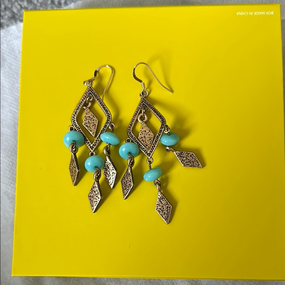 Alex and Ani | Gold Boho Drop Earrings
